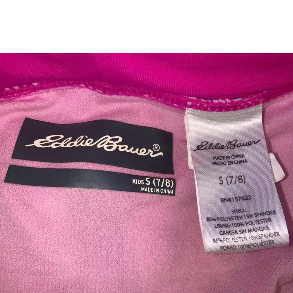 Eddie Bauer Swim‎ Shorts Kids Striped Hot Pink Swimsuit S